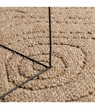 vidaXL Area Rugs Moire Square Natural 240 x 240 cm