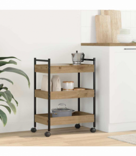 vidaXL Kitchen Trolley Artisan oak 50 x 30 x 70 cm Engineered wood