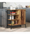 vidaXL Kitchen Trolley Old wood 87.5 x 38.5 x 84.5 cm Engineered wood
