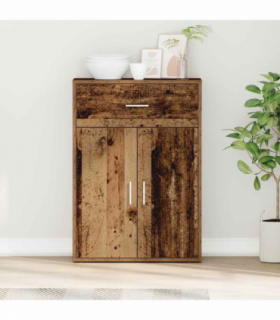 vidaXL Sideboard with Drawer Old wood 79 x 38 x 80 cm Engineered wood