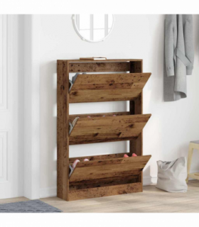 vidaXL Shoe Cabinet Old wood 80 x 21 x 125.5 cm Engineered wood