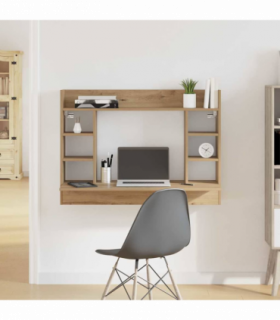 vidaXL Wall-Mounted Desk Artisan oak 105 x 48 x 75 cm Engineered wood