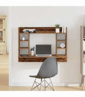 vidaXL Wall-Mounted Desk Old wood 105 x 48 x 75 cm Engineered wood