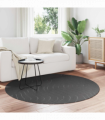 vidaXL Area Rugs Round Anthracite Ø 200 CM