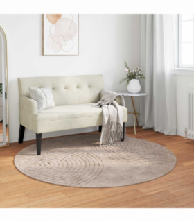vidaXL Area Rugs Round Beige Ø 120 CM