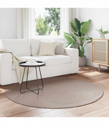 vidaXL Area Rugs Round Beige Ø 200 CM