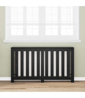 vidaXL Radiator Cover Black Oak 149 x 20 x 82 cm
