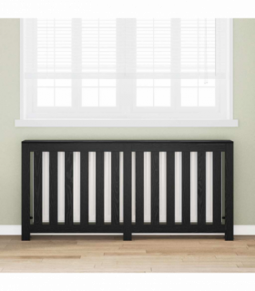 vidaXL Radiator Cover Black Oak 175 x 20 x 82 cm