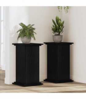 vidaXL Plant Stand Black oak 33 x 33 x 60 cm Engineered wood