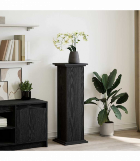 vidaXL Display Stand Black Oak 31 x 30 x 90 cm Engineered wood
