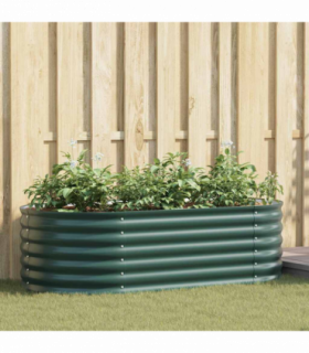 vidaXL Garden Raised Bed Green 160 x 80 x 44 cm Steel