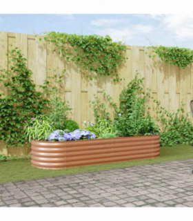 vidaXL Garden Raised Bed Brown 240 x 80 x 44 cm Steel