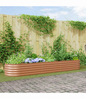 vidaXL Garden Raised Bed Brown 320 x 80 x 44 cm Steel