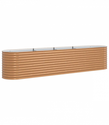 vidaXL Garden Raised Bed Brown 400 x 80 x 81 cm Steel
