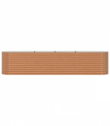 vidaXL Garden Raised Bed Brown 400 x 80 x 81 cm Steel