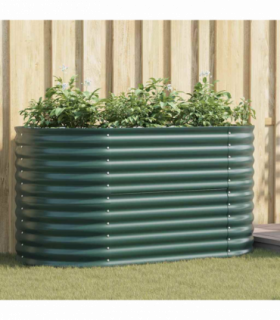 vidaXL Garden Raised Bed Green 160 x 80 x 81 cm Steel