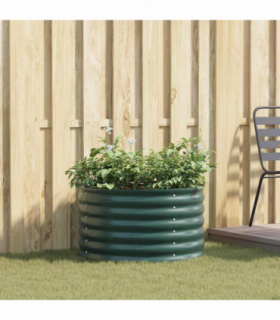 vidaXL Garden Raised Bed Green 80 x 80 x 44 cm Steel