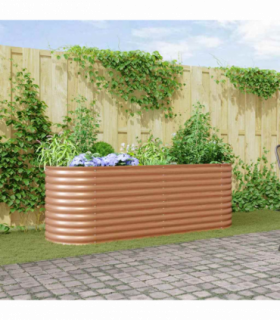 vidaXL Garden Raised Bed Brown 240 x 80 x 81 cm Steel