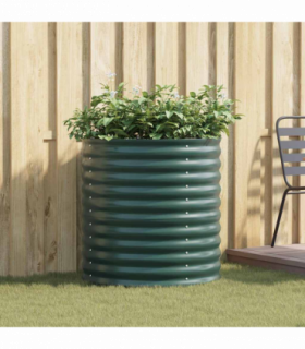 vidaXL Garden Raised Bed Green 80 x 80 x 81 cm Steel