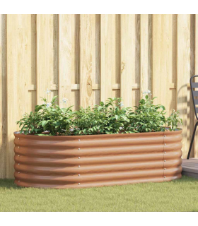 vidaXL Garden Raised Bed Brown 160 x 80 x 44 cm Steel