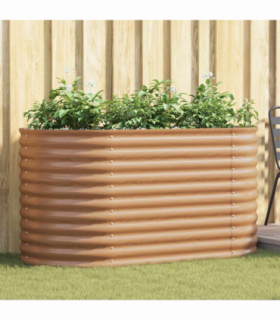 vidaXL Garden Raised Bed Brown 160 x 80 x 81 cm Steel