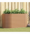 vidaXL Garden Raised Bed Brown 160 x 80 x 81 cm Steel