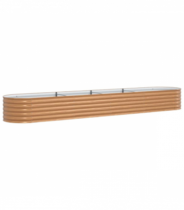 vidaXL Garden Raised Bed Brown 400 x 80 x 44 cm Steel