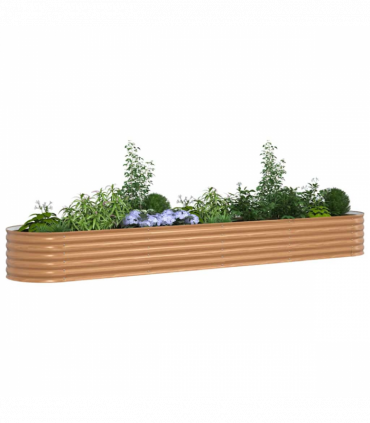 vidaXL Garden Raised Bed Brown 400 x 80 x 44 cm Steel