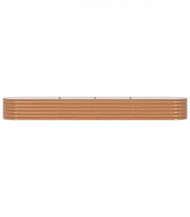 vidaXL Garden Raised Bed Brown 400 x 80 x 44 cm Steel