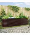 vidaXL Garden Raised Bed Brown 320 x 80 x 81 cm Steel
