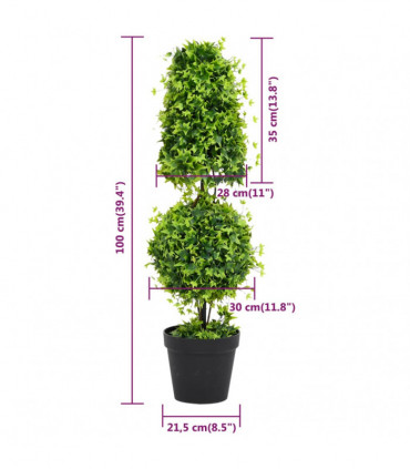Artificial Boxwood Plant with Pot Green 100 cm