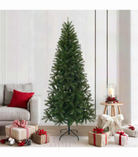 vidaXL Artificial Christmas Tree Green 210 cm PVC, PE and steel