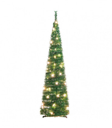 vidaXL Artificial Christmas Tree Pop-up 50 LEDs Green 120 cm