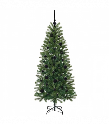 vidaXL Artificial Christmas Tree with 150 LEDs Green 150 cm PE and PVC