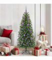 vidaXL Artificial Christmas Tree with 150 LEDs Green 150 cm PE and PVC