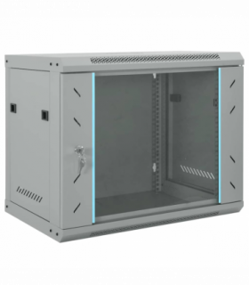 vidaXL Network Cabinet with Storage Grey 60 x 45 x 50 cm Steel