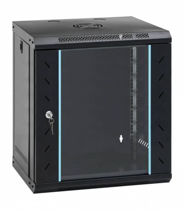 vidaXL Network Cabinet with Storage Black 53 x 45 x 60 cm Steel