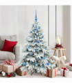 vidaXL Artificial Christmas Tree with 150 LEDs Green 150 cm PE and PVC