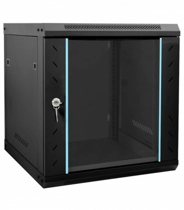 vidaXL Network Cabinet with Storage Black 53 x 60 x 60 cm Steel