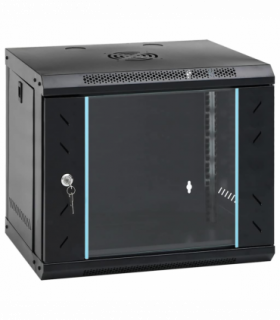 vidaXL Network Cabinet with Storage Black 53 x 45 x 45 cm Steel