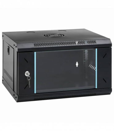 vidaXL Network Cabinet with Storage Black 53 x 45 x 30 cm Steel