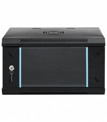 vidaXL Network Cabinet with Storage Black 53 x 45 x 30 cm Steel