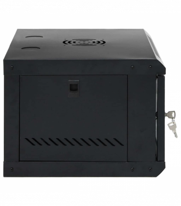vidaXL Network Cabinet with Storage Black 53 x 45 x 30 cm Steel
