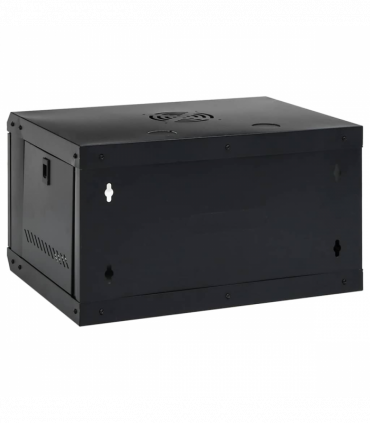 vidaXL Network Cabinet with Storage Black 53 x 45 x 30 cm Steel