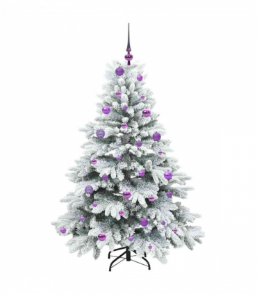 vidaXL Artificial Christmas Tree with 150 LEDs Green 150 cm PE and PVC