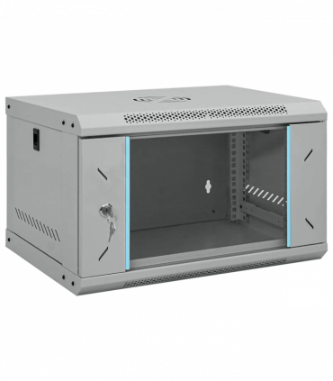 vidaXL Network Cabinet with Storage Grey 53 x 45 x 30 cm Steel
