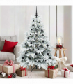 vidaXL Artificial Christmas Tree with 150 LEDs Green 150 cm PE and PVC