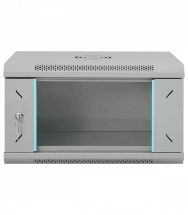 vidaXL Network Cabinet with Storage Grey 53 x 45 x 30 cm Steel