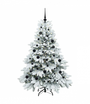 vidaXL Artificial Christmas Tree with 150 LEDs Green 150 cm PE and PVC