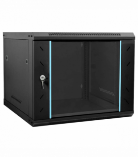 vidaXL Network Cabinet with Storage Black 60 x 60 x 50 cm Steel